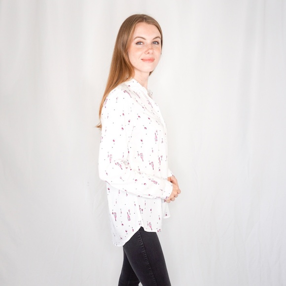 Rosé Wine Cheers BEACHLUNCHLOUNGE White Shirt BTQ - Picture 2 of 8